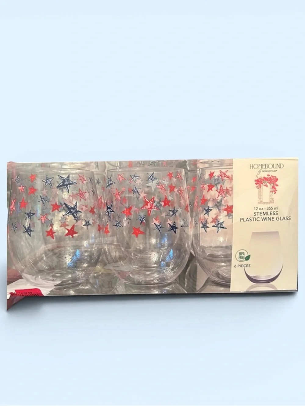 Patriotic Star Plastic Cups, Dinner Plates & Table Cover Set - Red, White & Blue